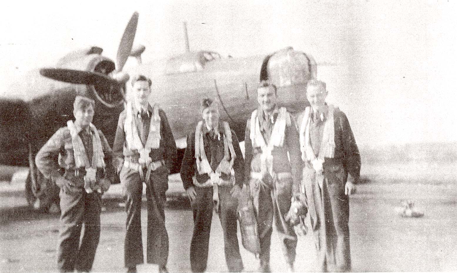 flight crew WWII Lancaster before take off