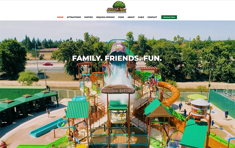 Adventure Park (top of home page)