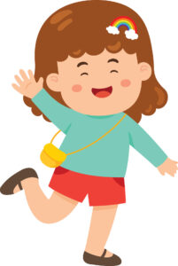 Carefree girl kicking up her feet