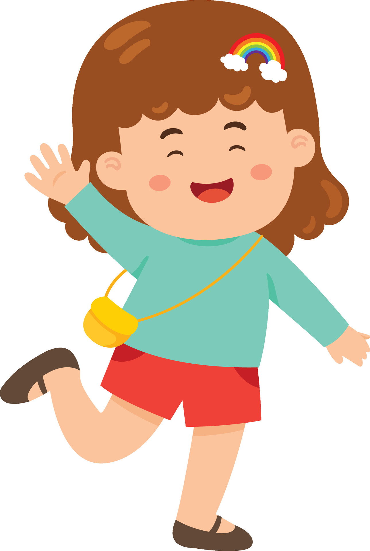 Carefree girl kicking up her feet